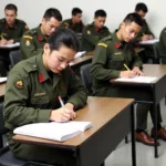 Thí sinh tham gia kỳ thi tuyển sinh vào Đại học Biên phòng