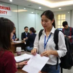 Thí sinh nộp hồ sơ xét tuyển học bạ tại Đại học Nha Trang