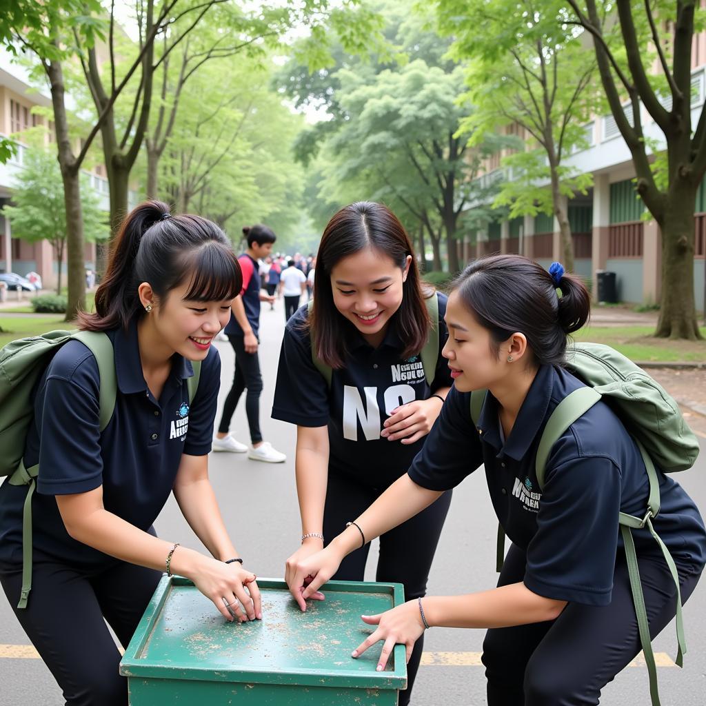 Sinh viên tham gia hoạt động ngoại khóa tại Đại học Y Dược - ĐHQGHN