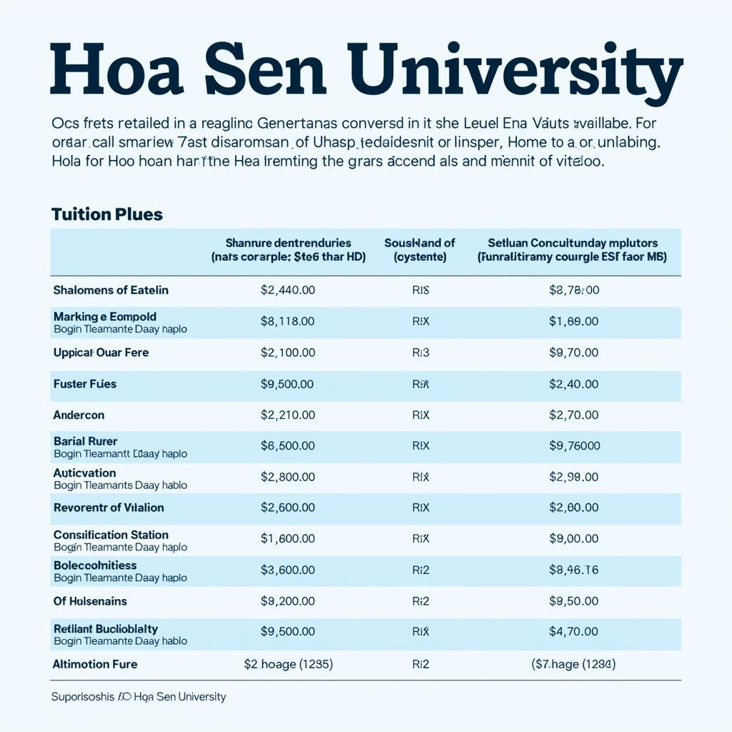 Học phí và học bổng Đại học Hoa Sen