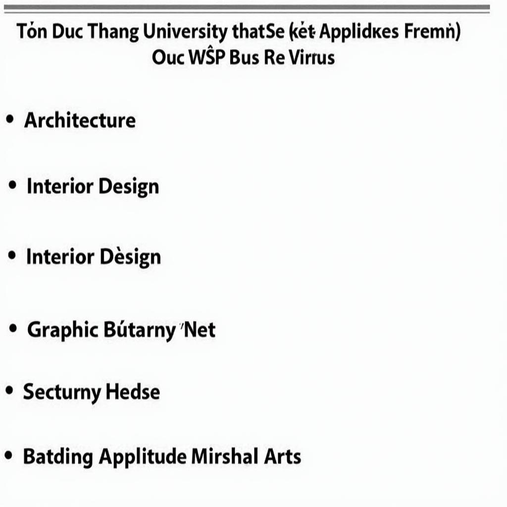 Các ngành tuyển sinh năng khiếu tại Đại học Tôn Đức Thắng