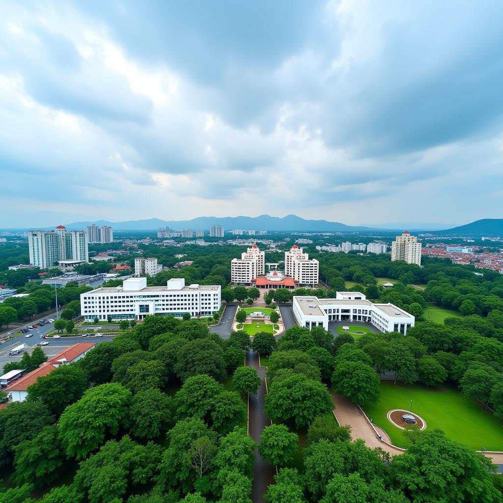 Toàn cảnh Đại học Cần Thơ Khu Hòa An