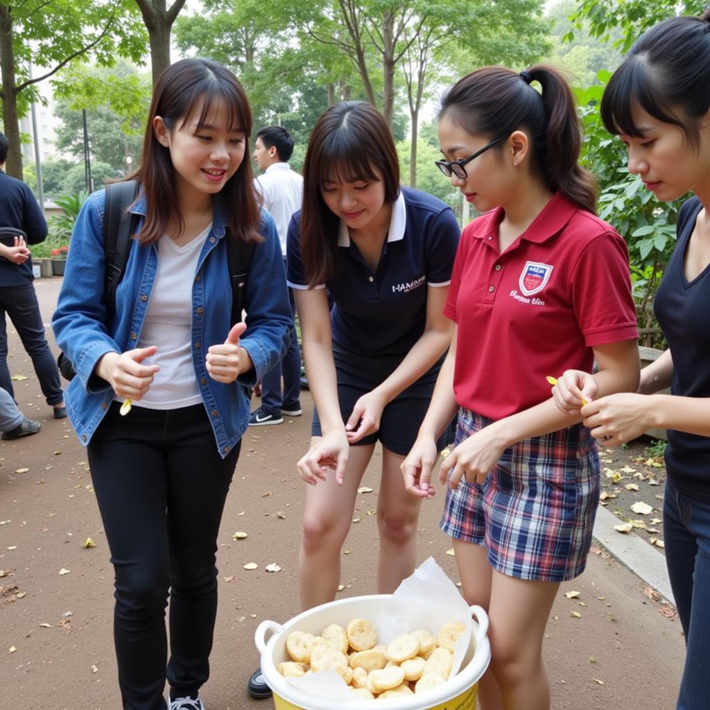 Sinh viên Đại học Sư phạm Hà Nội 1 tham gia hoạt động ngoại khóa