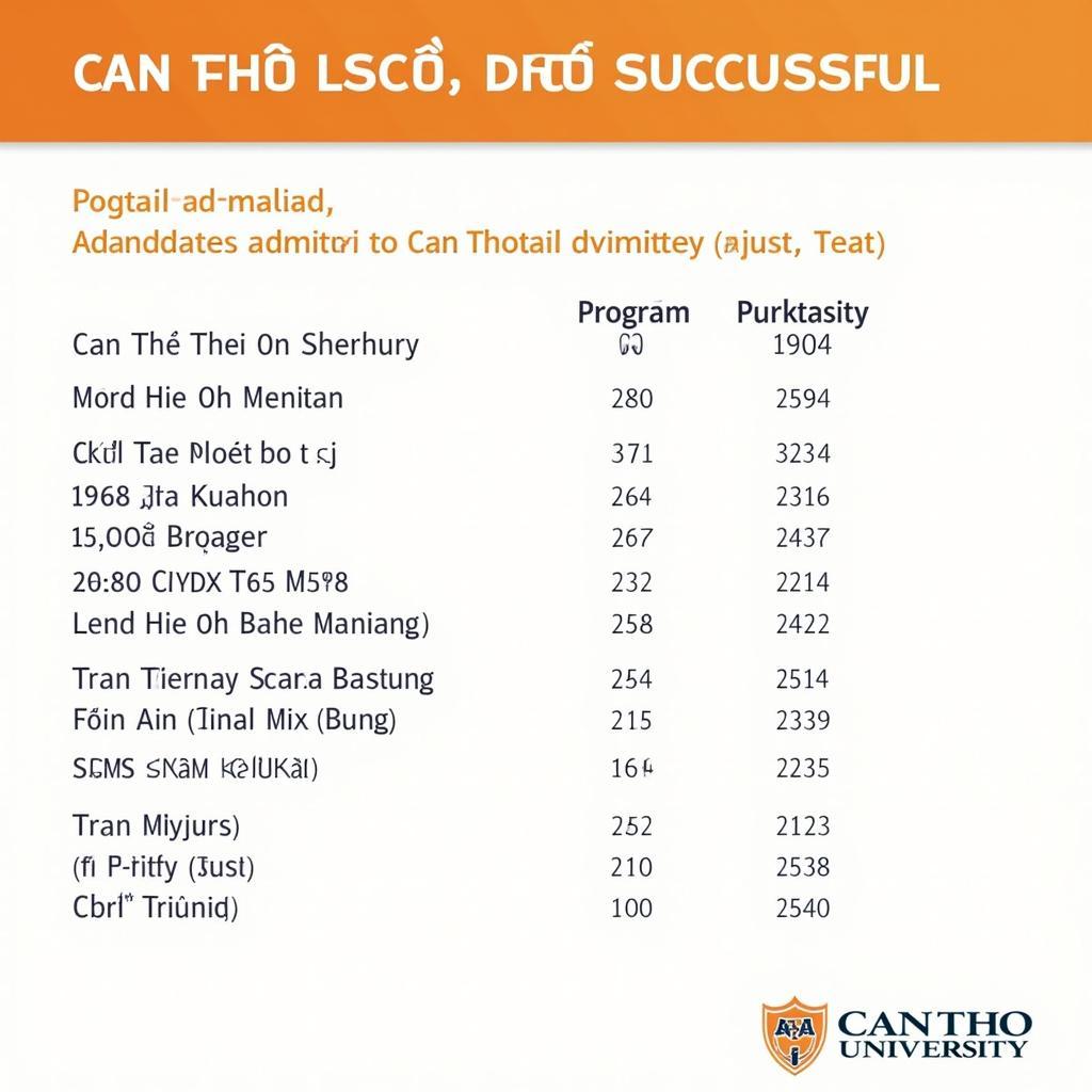 Danh sách trúng tuyển Đại học Cần Thơ năm 2014