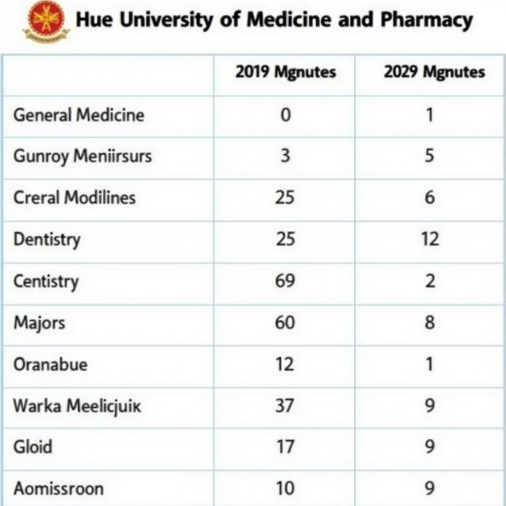 Điểm chuẩn các ngành Đại học Y Huế