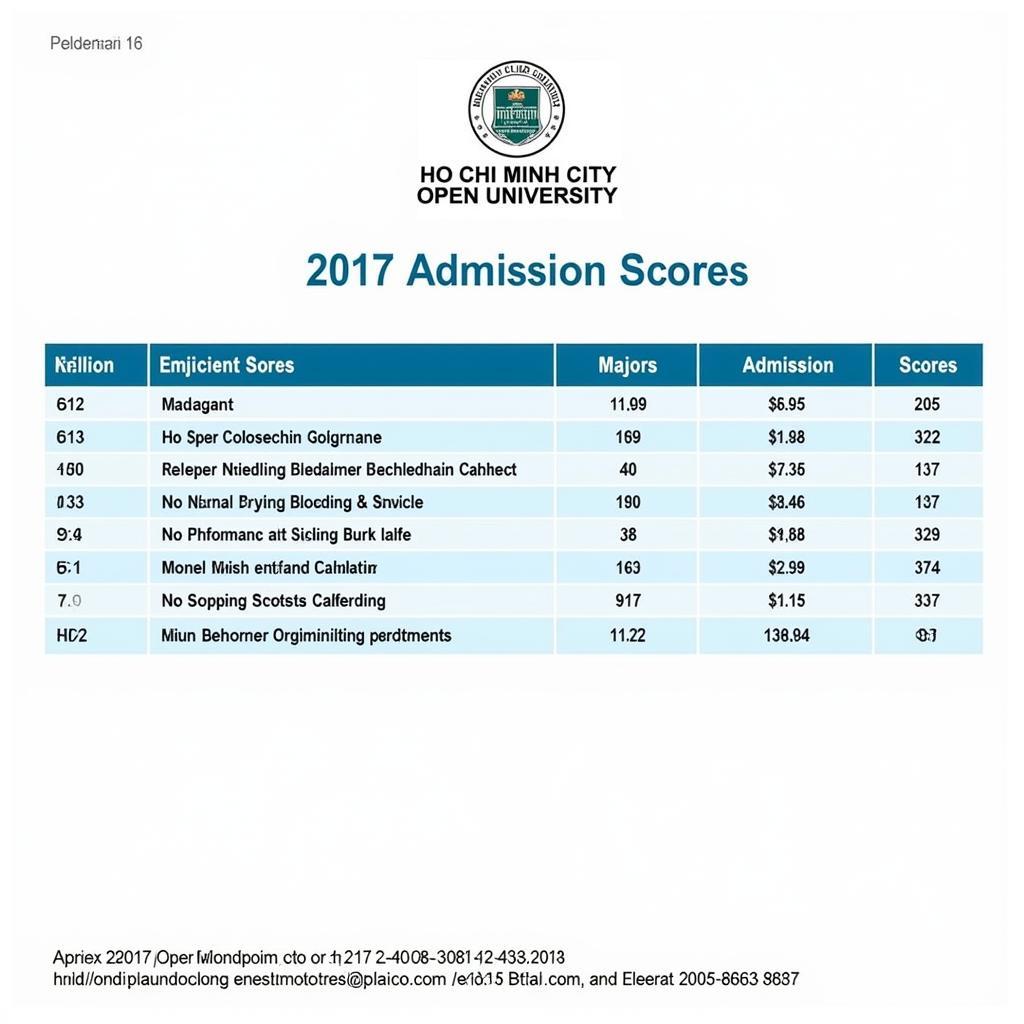 Điểm chuẩn Đại học Mở TPHCM năm 2017