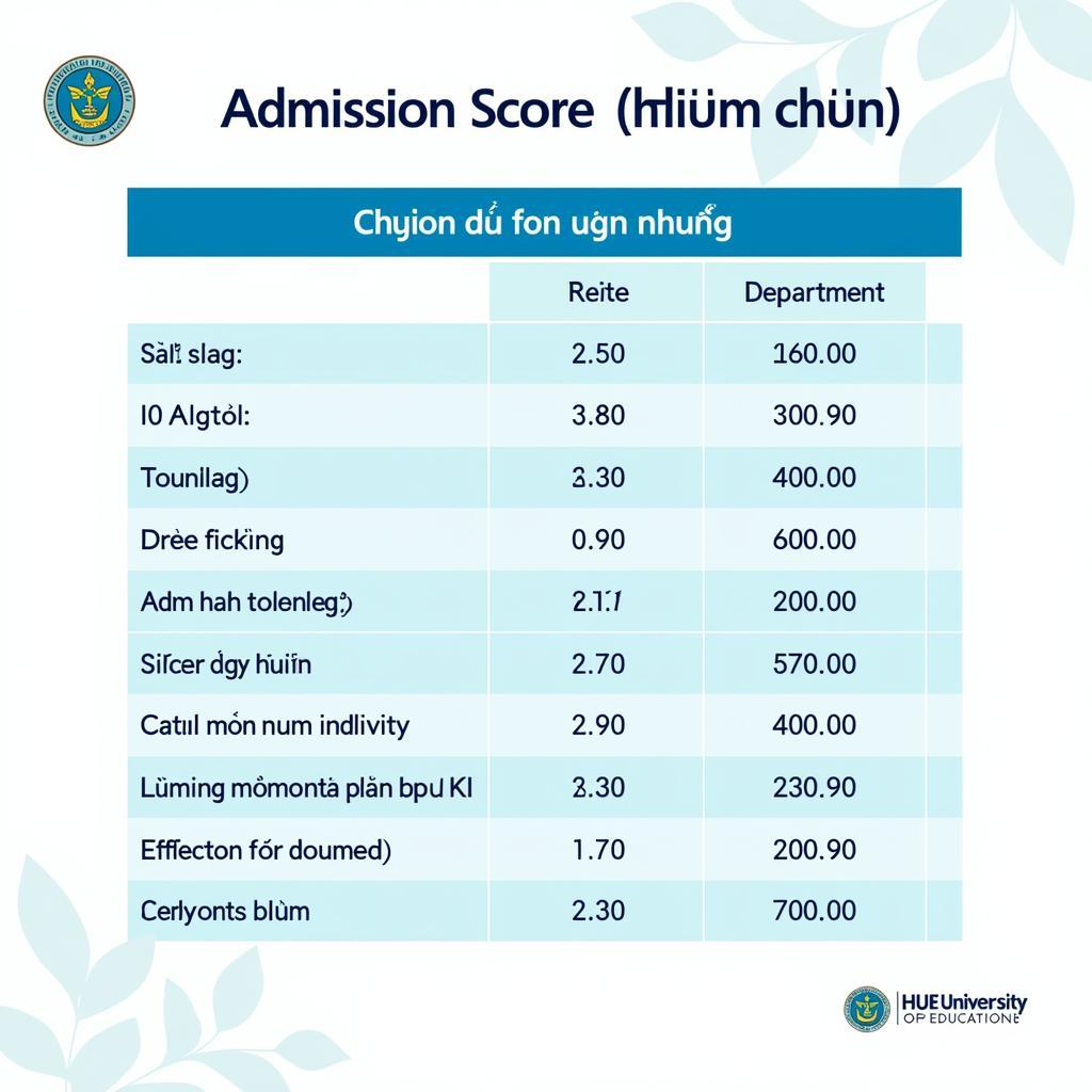 Điểm Chuẩn Các Ngành Đại Học Sư Phạm Huế 2017