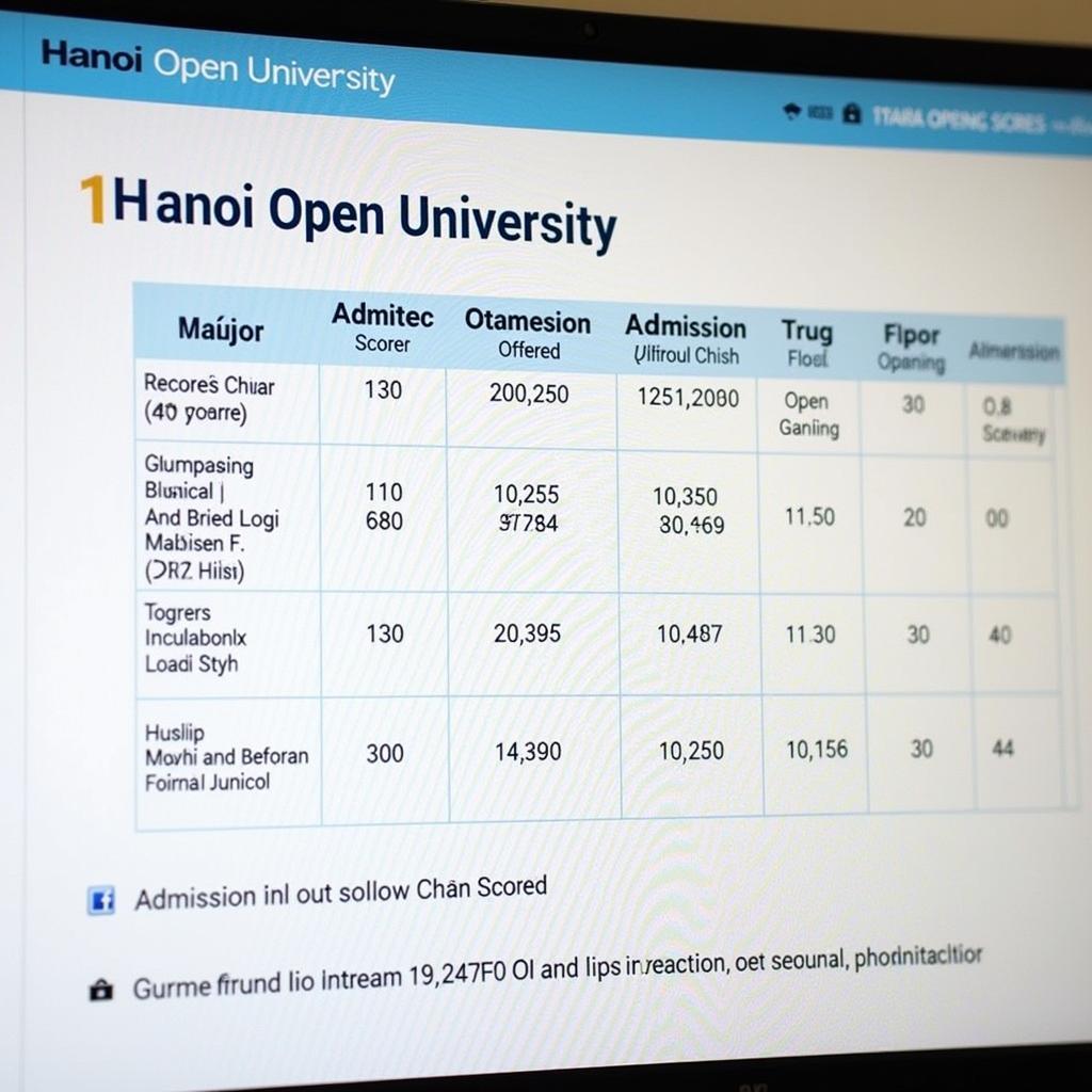 Điểm xét tuyển Đại học Mở Hà Nội