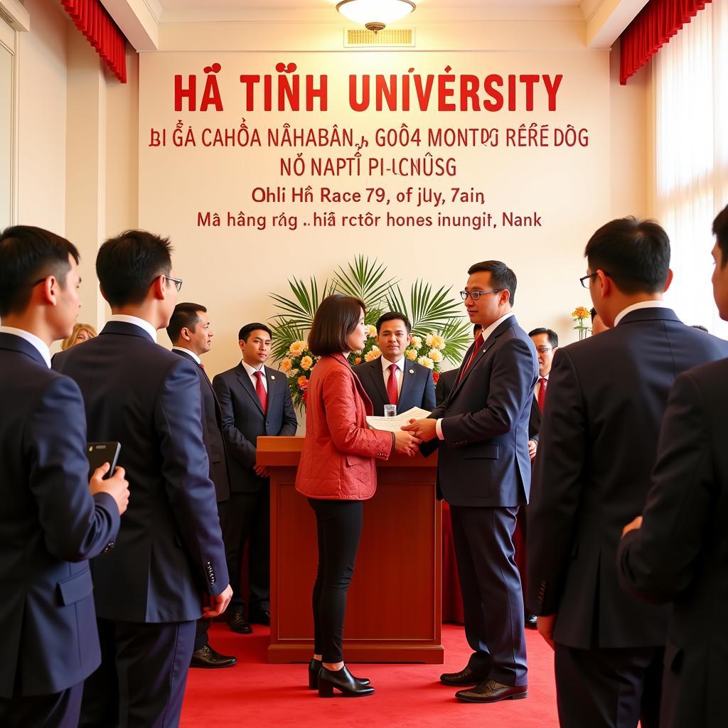 Hiệu trưởng Đại học Hà Tĩnh nhiệm kỳ mới