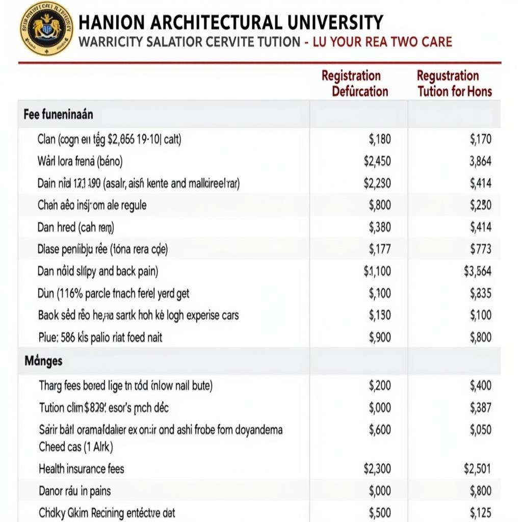 Học phí Kiến Trúc Hà Nội 2019