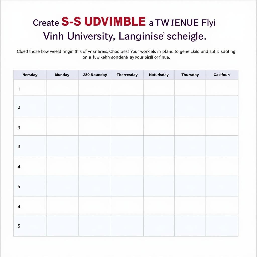 Sinh viên nên lập kế hoạch học tập dựa trên lịch tuần đại học Vinh để tối ưu hiệu quả học tập.