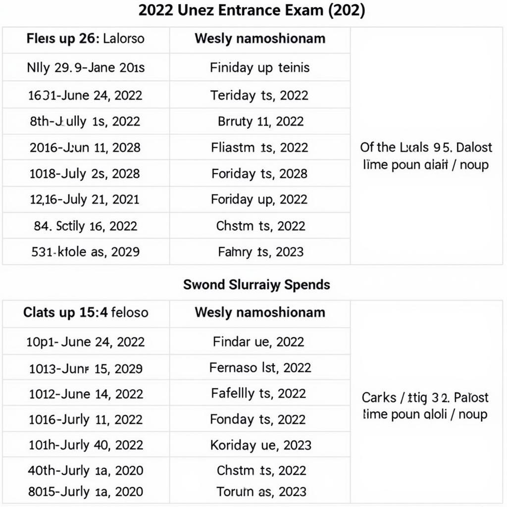 Lịch thi đại học 2022 chi tiết